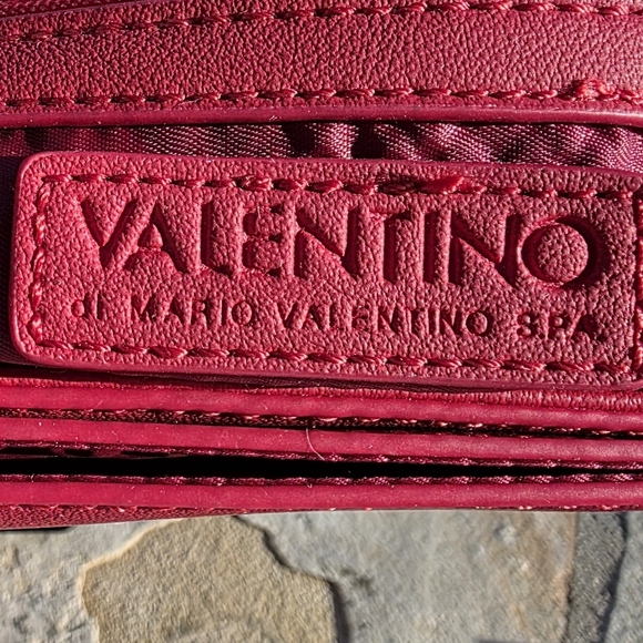 Valentino By Mario Valentino Red Crossbody Bag With Braided Trim - Picture 11 of 15